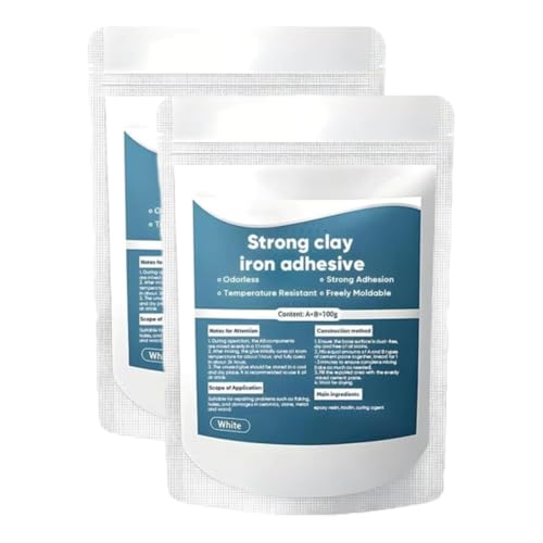2027 New Strong Clay Iron Adhesive, High-Strength Multi-Purpose Repair Clay, High-Strength Multi-Purpose Repair Putty, for Bonding Plastic Metal Ceramic Wood Tile Glass (2Pcs)