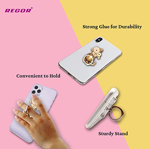 Image of Regor Finger Grip & Mobile Holder | Funky Mobile Stand | Cell Phone Grip Holder for Hand & Mobile Back Holder Grip | Selfie Holder & Works as iPhone Stand & Android Phone Stand for Desk - Monkey