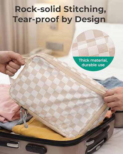 Image of BAGSMART 6 Set Compression Packing Cubes for Travel, Lightweight Luggage Organizer Bags, Durable Space Saver Bags Travel Essentials