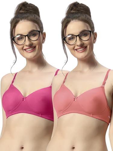 Image of SONARI Wire Free Padded Bra | Medium Padding for Support, Medium Coverage, Soft Cotton Polyester Material, Adjustable Straps with Hook & Eye Closure, Wash Only - 007
