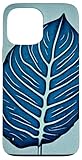 Monstera Leaf Blue Cyanotype Vintage Graphic Looks