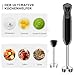 Bonsenkitchen Elektrischer Stabmixer Set, 1000W Pürierstab mit 700ml Messbecher, 2 Geschwindigkeitsstufen, Edelstahlmesser, für Smoothies, Suppen, Babynahrung, Saucen, Milchshakes, (Schwarz)