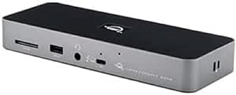 OWC Thunderbolt Dock Thunderbolt 4 / USB4 Dock مع 11 منفذًا، 8k، 5k، 2X 4k @ 60 هرتز، 1x 4k @ 120 هرتز شاشات، جيجابت، 3X TB4 USB-C، 3X USB Gen 2 Type-A، 1x USB 2.0، متضمن. كابل، رمادي فضائي