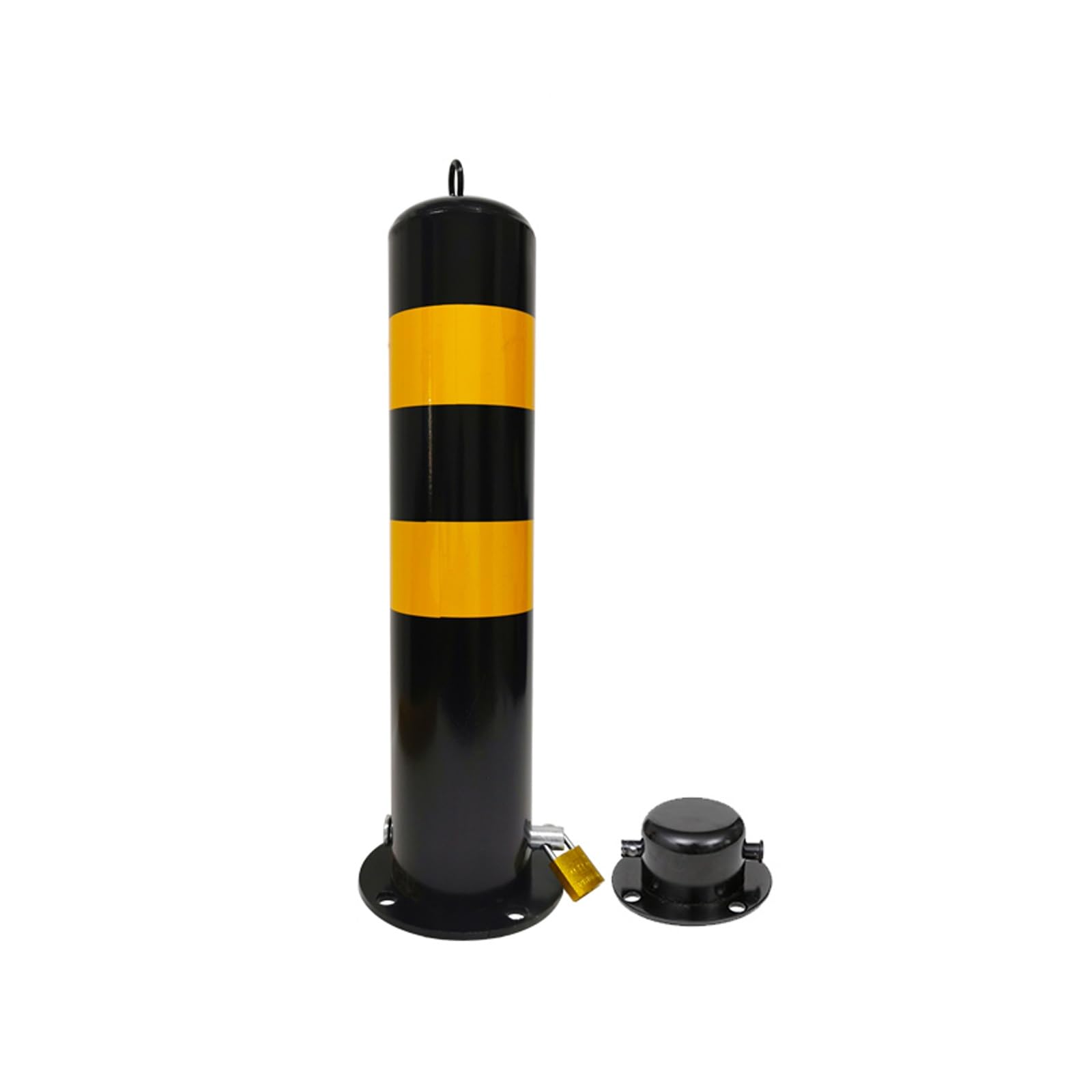 JYBNBBE Parking Safety Bollard, Heavy-Duty Bollard Steel Posts, Construction Barricades Driveway Pole, for Parking Barrier Road Safety,75cm