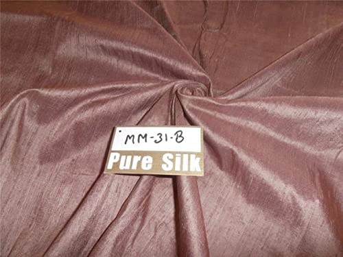 Pure soie Dupioni rose oignon au mètre tissu 137cm large avec slubs couture