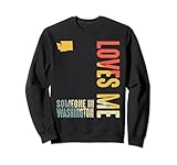 Photo Gallery someone in washington loves me classico retro stato felpa Photo Gallery someone in washington loves me classico retro stato felpa
