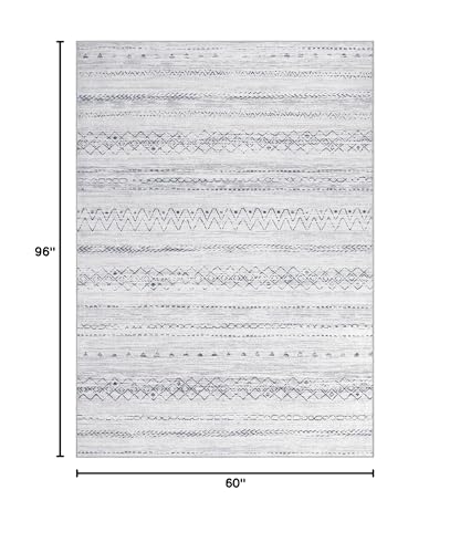 Image of cotiled Boho 5x8 Area Rugs for Living Room: Soft Moroccan Washable Rug