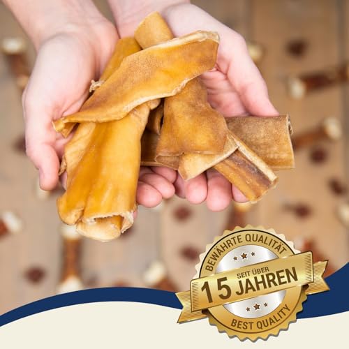 Lyra Pet® 10 kg Rinderkopfhaut hell | Naturbelassener Kausnack zahnreinigend | Proteinreiches Leckerli für Hunde | Langanhaltender Kauspaß | Fettarm & leicht verdauliches Hundefutter