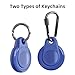 Waterproof Holder for AirTag Keychain Lock Case for Apple AirTags Keyring Durable Lightweight Cover for AirTag for Keys Kids Luggage Backpacks Pet Collar Black Blue 4Pack