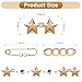 KUNTAERY 12 Pcs Pant Waist Tighteners, No-Sew Metal Clips for Jeans and Pants, Adjustable & Reusable Star Button Pins
