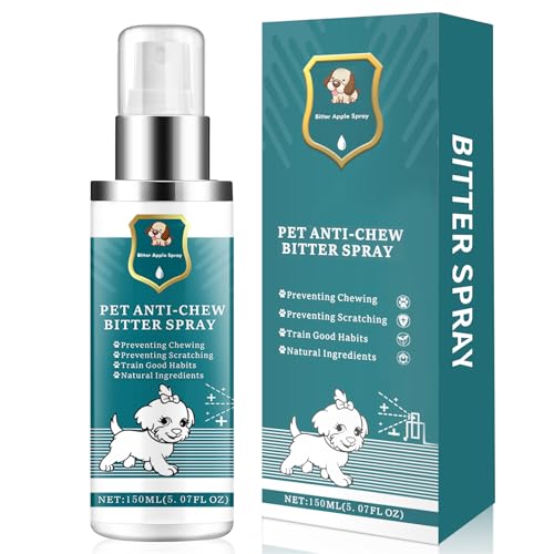 LIyun&Hang Enhanced Bitter Apple Spray for Dogs to Stop Chewing and Licking No Chew Spray for Dogs Stop Licking Wounds and Hot Spots Protecting Furniture Alcohol Free/Non-Toxic (Green) (Green)