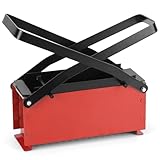 QWORK Newspaper Briquette Maker, Heavy Duty Steel Paper Log Maker for Fireplace Bricks, Cost-Saving and Compact Design