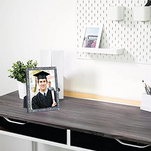 Vinelftage Diamond Picture Frames Set Of 2 Crystal Glitter Diamond Mirror Picture Frame, 8X10 Metal Glass Wall Photo Frames For Wall Or Desktop Display(Black) #TOP4