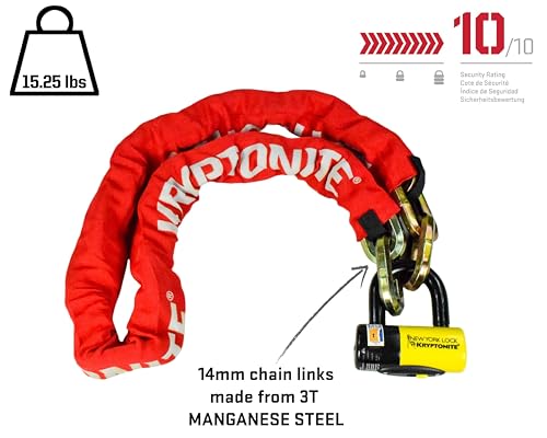 Image of Kryptonite New York Fahgettaboudit Chain 1415 & New York Disc Lock