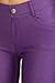Women's Jeggings Pull On Slimming Cotton Jean Like Leggings (Purple, Small)