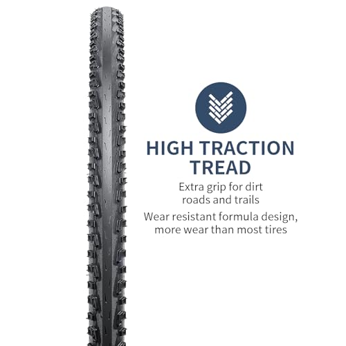 YUNSCM Pneus de bicicleta de 66 cm 26 x 1,75/47-559 e 66 cm válvula Schrader compatível com pneus e