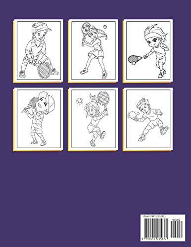 Tennis Coloring Book For Kids: An Kids Coloring Book with Stress Relieving Tennis Designs for Kids R
