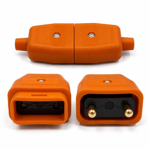Image of JD Brands 2 Core Cable Connector Plug & Socket 10A 250V Lawn Mower