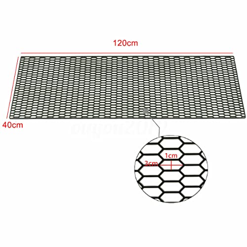 Sosega 47"X16" Universal Car Grill Mesh, Automotive Grille Insert Bumper Vent Honeycomb Hole 10X30Mm Hex Grids Abs Plastic Black #TOP3