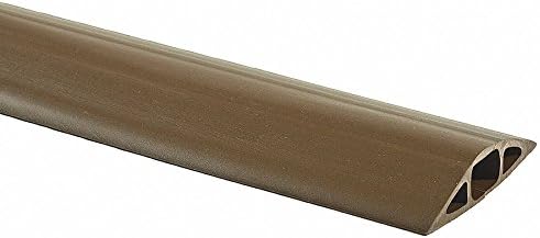 Cable Protector, 1 Channel, Brown, 25 ft. L