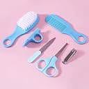 Baby Grooming Baby Healthcare Kit Newborn Baby Care | Accessories Baby Health Care Set| Baby Nail Clipper |Scissors Hair Comb| Hair Brush |Nose Cleaner | Safety for Toddler| Infant Nursing Grooming (6pc Grooming Set - Blue) gallery image