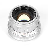 PERGEAR 35mm F1.4 フルサイズ マニュアルフォーカスレンズ 単焦点レンズ (Lマウント, シルバー)