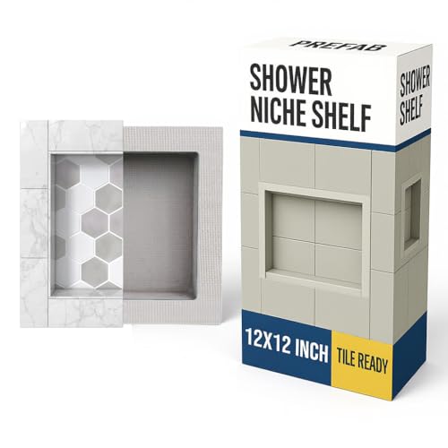 Houseables Shower Niche, Shower Niche Insert Tile Ready, 12x12 Inch,