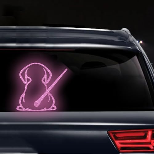 Image of Dog Decal Vinyl Sticker, Rear Wiper Decal Cute Dog Moving Tail Wiper Decals Reflective Stickers Windshield Wiper Stickers Window Wiper Decals Tags for Rear Vehicle Wipers (Purple)