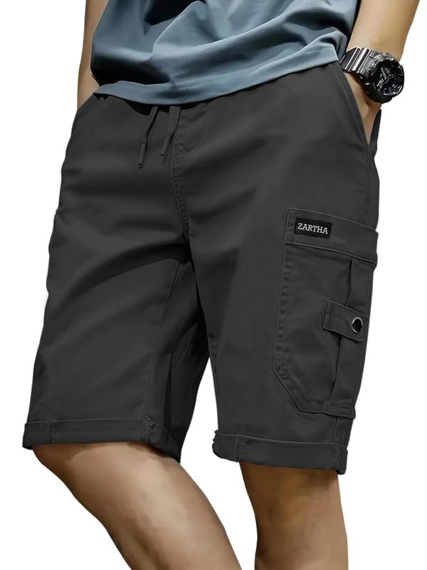 Combo of 100% Pure Cotton Cargo Shorts for Men || Soft Breathable Fabric || Multi-Pocket Utility Design || Adjustable Drawstring Waist || Comfortable Regular Fit Casual Shorts (Pack of 2)-picture-18