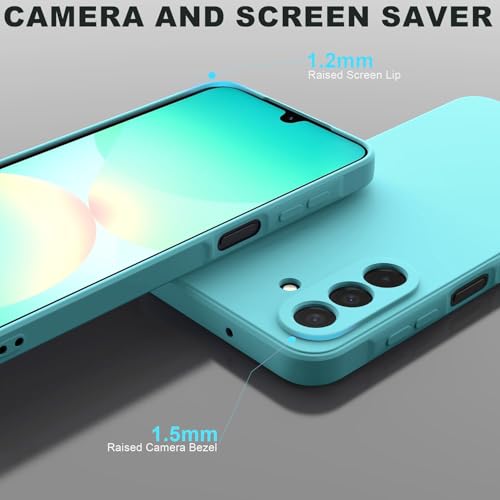 Image of DIZORO Microfiber Candy Case for Samsung A26 5G Smooth Touch Cushion Liquid Soft Silicone Gel Rubber Phone Cases Non-Slip Full Body Protective Shockproof Back Cover (Mint Green)