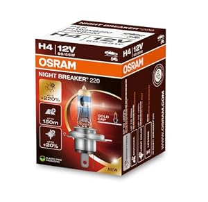 Osram – Osram NIGHT BREAKER 220, H4, 220% mehr Helligkeit, Halogen-S