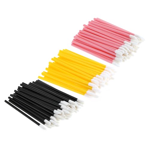 Healeved 300 Pack Disposable Lip Brush Stick Makeup Tool Kit Lipstick Applicator Soft Bristles for Full Lips