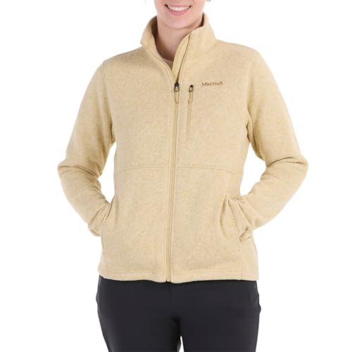 MARMOT Women's Drop Line Fleece Jacket - Small, Light Oak