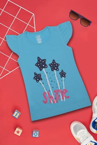 Image of Dollar Champion Cotton Regular Fit T-Shirts for Girls -Actual Color May Vary