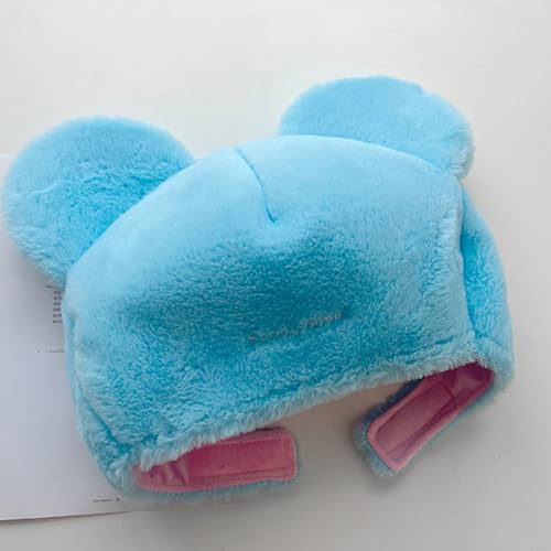 Beanie, Cartoon Blue Mouse Hat Adjustable Warm Hat Unisex Fashion Cold Weather Hats for Various Ages4