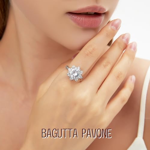 0.5/1.5/2/3CT Moissanite Engagement Rings for Women, D Color VVS1 S925 Sterling Silver Wedding Band Flower shape Engagement Moissanite Ring with 18K Gold Plated4