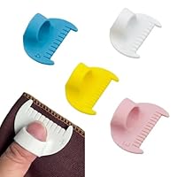 Celblisora 4 teiliges 3 mm/4 mm Kantenstich Nählehrenset Daumenführungslineal für präzises Säumen,Quilten und Stoffnähen, leichtes DIY Nähwerkzeugset.