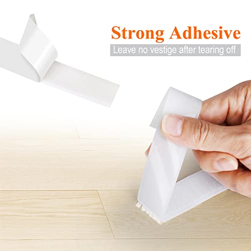 1 Inch X 29.5 Ft Hook And Loop Tape, Strips With Adhesive, Strong Double Sided Self Adhesive Heavy Duty Strips For Home Office School Car And Crafting Organization, White #TOP2