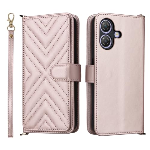 Coque Ulefone Note 21 Rose Étui Protection Intégrale Rabat Portefeuille Cuir