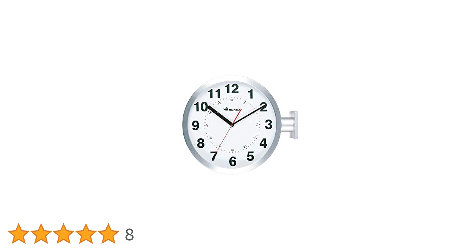 Dulton S82429SV Double Face Wall Clock, Silver, Outstanding
