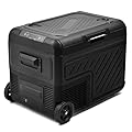 EUHOMY 12 Volt Refrigerator, 39QT Dual Zone Car Refrigerator, Electric Cooler 12/24V DC & 120-240V AC, Car Fridge -4?~68?, Portable Freezer with Wheels for Camping, Truck, Travel