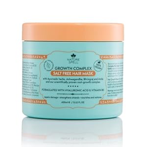 Nature Spell Hair Mask for Hair Growth 400ml – Infused with Ayurvedic Herbs – Stimulates Healthy Hair Growth – Salt Free – Suitable for all Hair Types including Dry Damaged Hair – Made in the UK