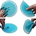 V-TOP Tub Stopper 2 Pack, 6 inches Large Silicone Drain Plug Hair Stopper Flat Suction Cover for Kitchen Bathroom and Laundry (Blue Transparent)
