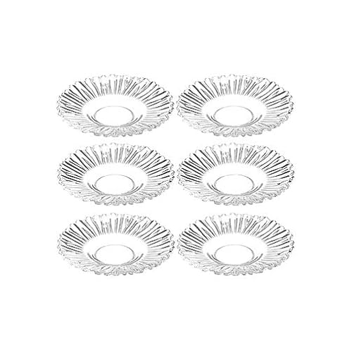 COFI 1453 Set di 6 piatti in vetro 13 cm piattini