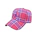 Gorra de béisbol de Estilo Universitario Plaid Una Gorra de Bordado para Estudiantes Sombrero de Calle Coreano