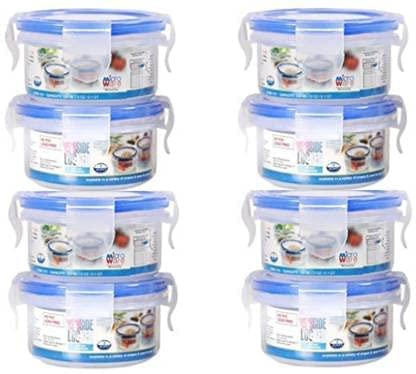 Pack of 12 Air tight containers -U- Full Air tight- Microwave safe - Refrigerator safe-Can be used to store food - Beautiful designs- Crafted for home/office/school etc. (Color May Vary)