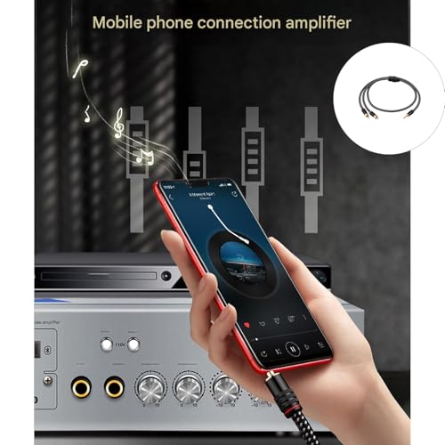 Cable adaptador de 3,5 mm Alksubbm con puerto chapado para sonido de alta fidelidad 2