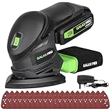GALAX PRO Cordless Sander 20V, Detail Sanders, 20Pcs Sandpapers,12000 RPM Sanders with Dust Collection System for Tight Spaces Sanding in Home Decoration, Battery and Charger Included