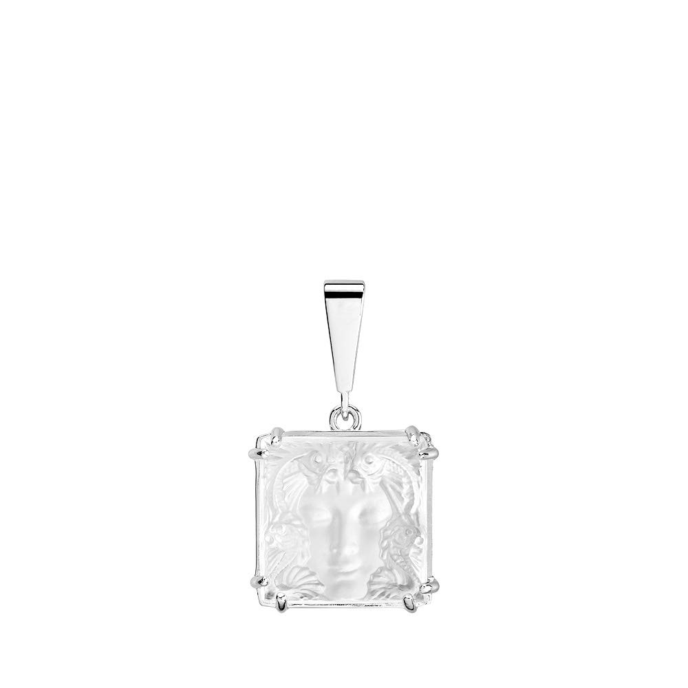 Lalique Crystal Arethuse Pendant Clear & Silver #10379400