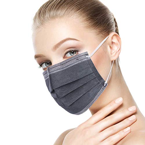 Image of Borje Grey Disposable Face Mask 100 Pcs Grey Face Masks 3 Ply Protection Masks